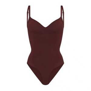 Skims Maroon Shapewear Bodysuit- L